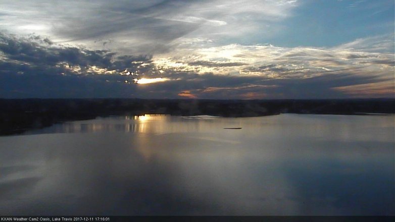Lake Travis webcam, December 11, 2017 4:35 PM CT