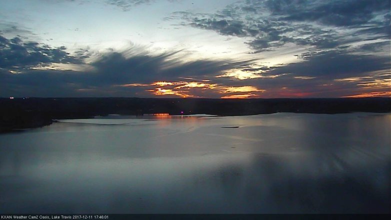Lake Travis webcam, December 11, 2017 4:50 PM CT
