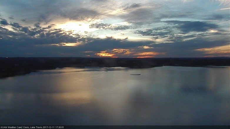 Lake Travis webcam, December 11, 2017 5:00 PM CT
