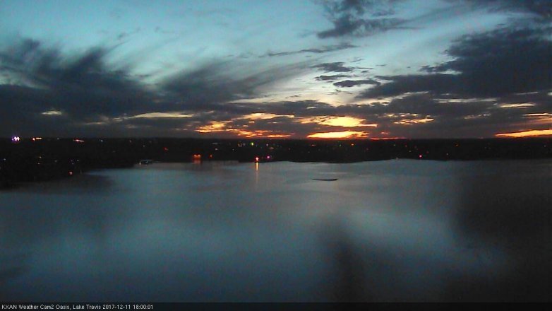 Lake Travis webcam, December 11, 2017 5:20 PM CT