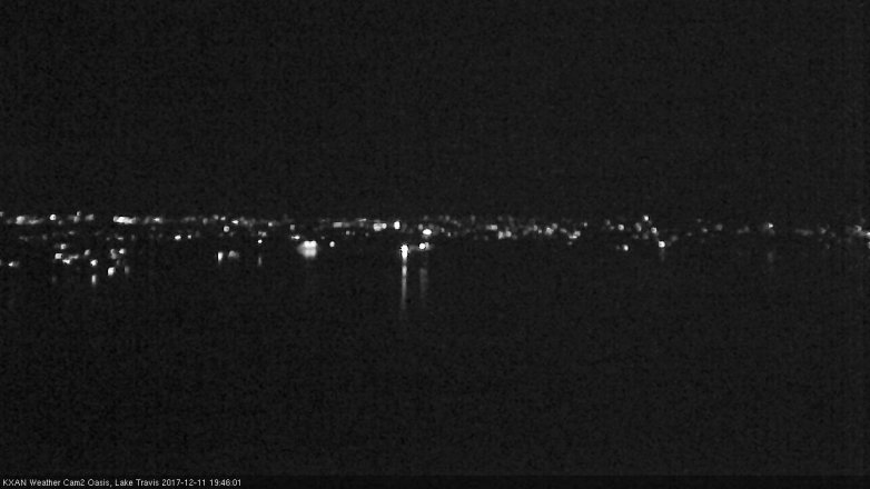 Lake Travis webcam, December 11, 2017 7:00 PM CT