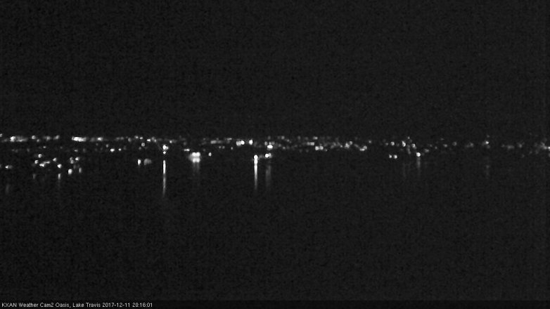 Lake Travis webcam, December 11, 2017 7:30 PM CT
