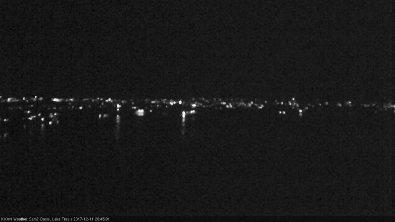 Lake Travis webcam, December 11, 2017 8:00 PM CT