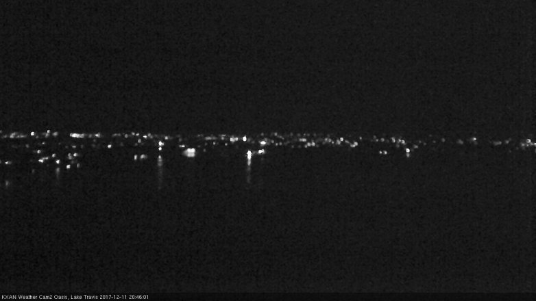 Lake Travis webcam, December 11, 2017 8:15 PM CT
