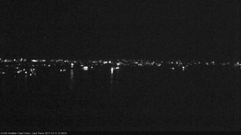 Lake Travis webcam, December 11, 2017 8:25 PM CT