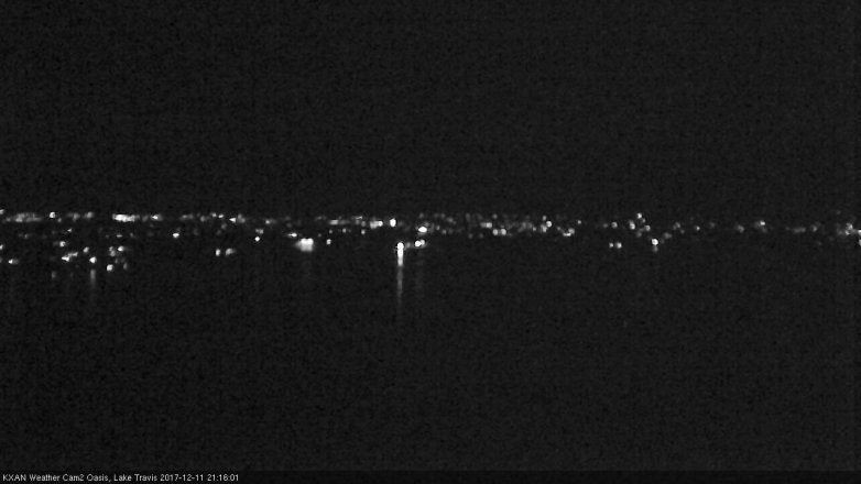 Lake Travis webcam, December 11, 2017 8:30 PM CT