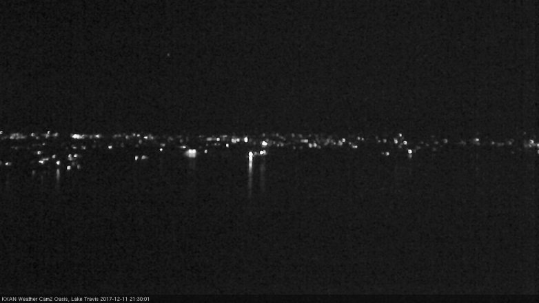 Lake Travis webcam, December 11, 2017 8:40 PM CT