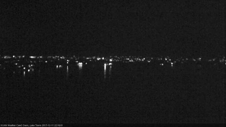 Lake Travis webcam, December 11, 2017 9:20 PM CT