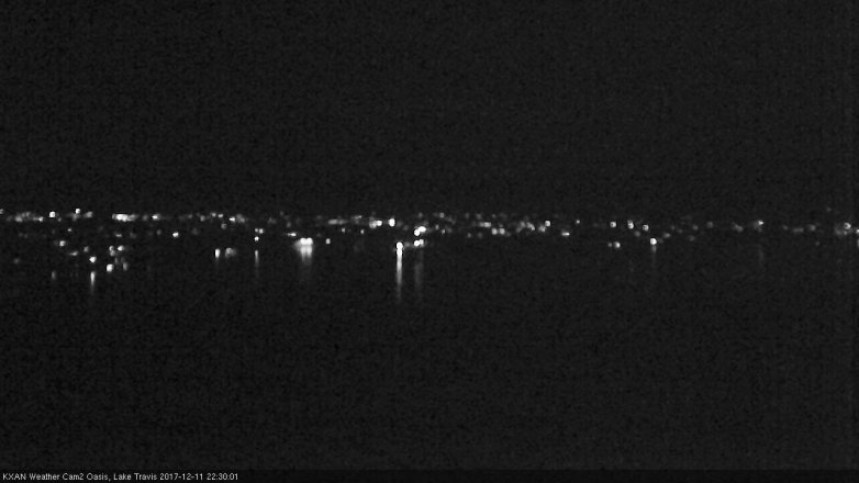 Lake Travis webcam, December 11, 2017 9:40 PM CT