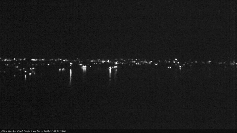 Lake Travis webcam, December 11, 2017 9:45 PM CT