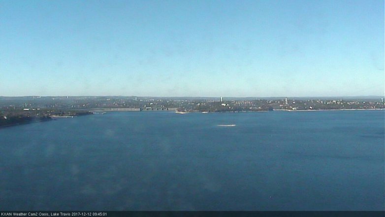 Lake Travis webcam, December 12, 2017 9:10 AM CT
