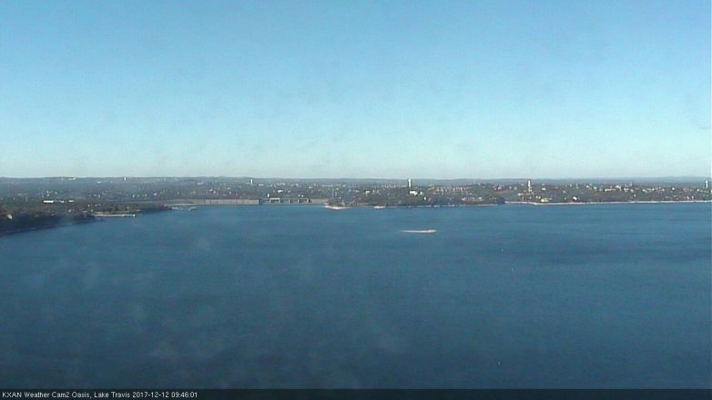 Lake Travis webcam, December 12, 2017 9:15 AM CT