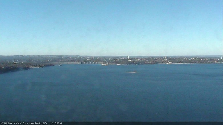 Lake Travis webcam, December 12, 2017 9:20 AM CT