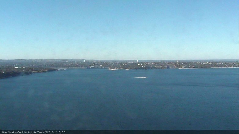 Lake Travis webcam, December 12, 2017 9:35 AM CT
