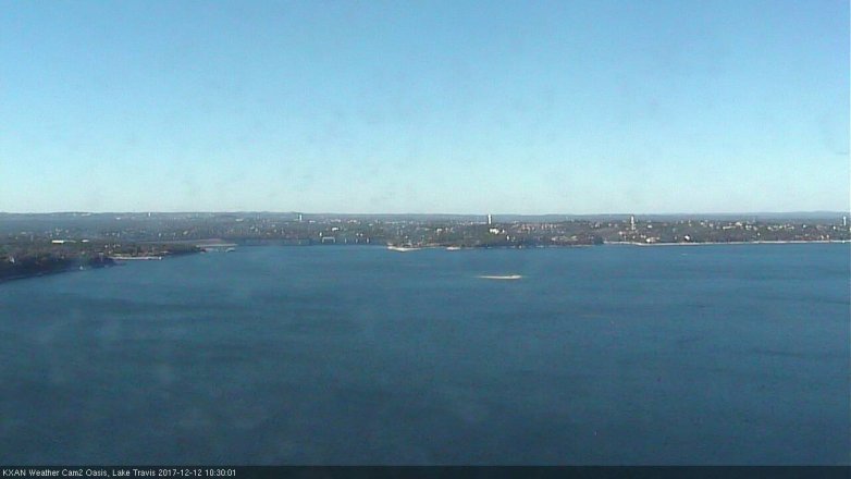 Lake Travis webcam, December 12, 2017 9:40 AM CT