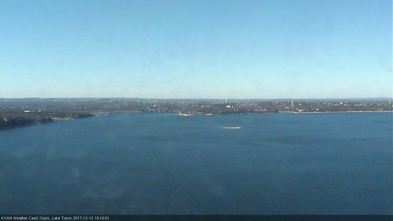 Lake Travis webcam, December 12, 2017 9:45 AM CT