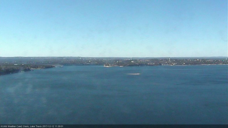 Lake Travis webcam, December 12, 2017 10:40 AM CT