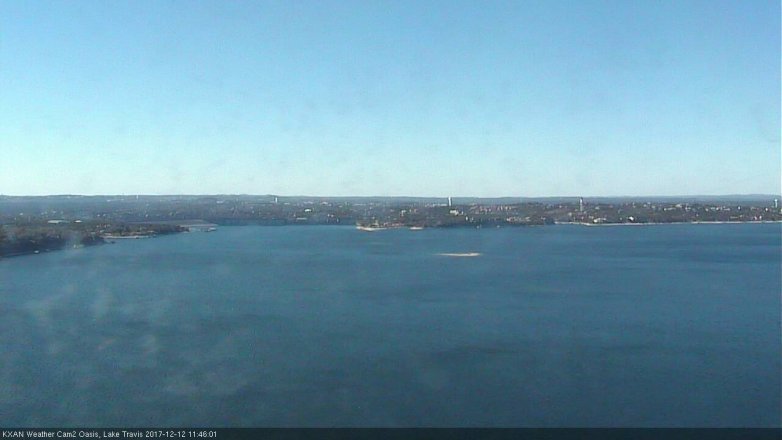 Lake Travis webcam, December 12, 2017 10:50 AM CT