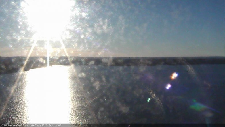 Lake Travis webcam, December 12, 2017 3:40 PM CT