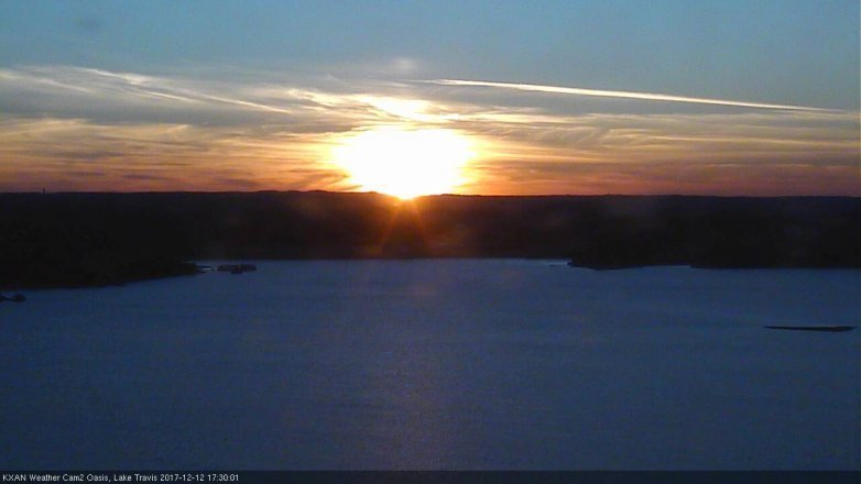 Lake Travis webcam, December 12, 2017 4:50 PM CT