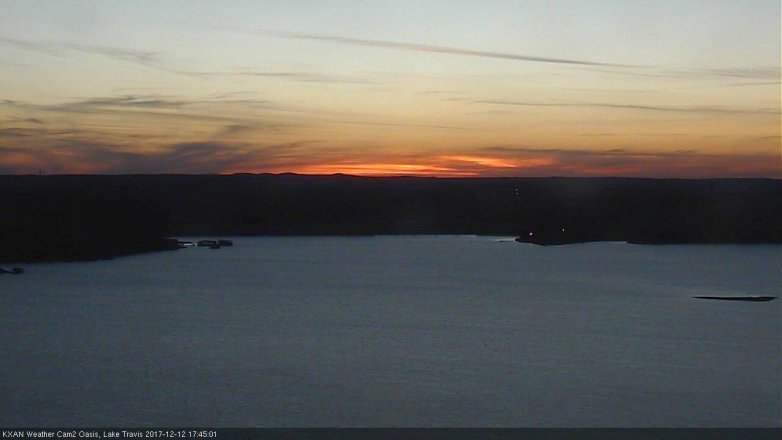 Lake Travis webcam, December 12, 2017 5:00 PM CT