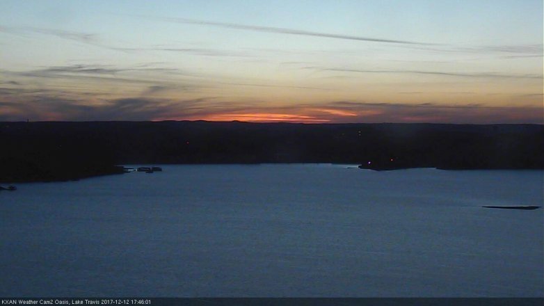 Lake Travis webcam, December 12, 2017 5:15 PM CT