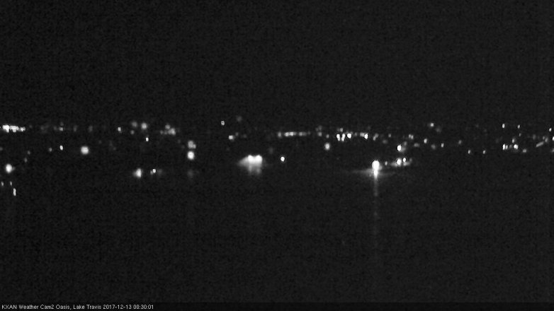 Lake Travis webcam, December 12, 2017 11:55 PM CT