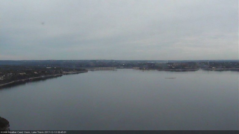 Lake Travis webcam, December 13, 2017 9:00 AM CT