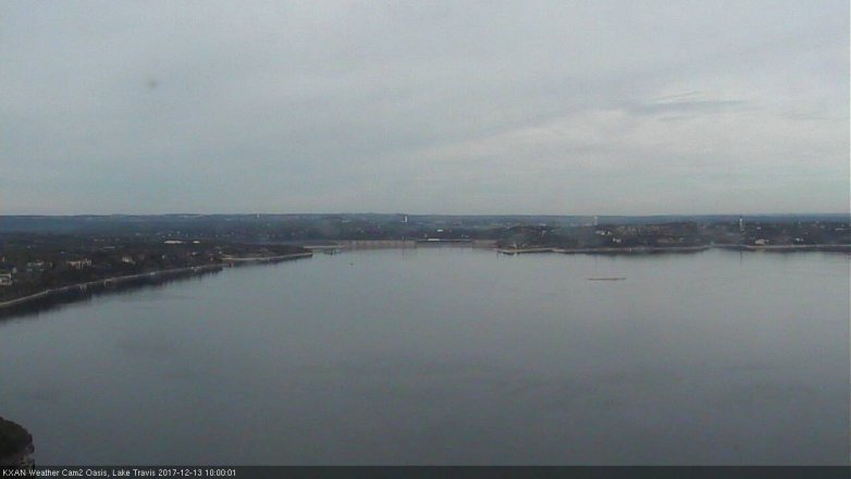 Lake Travis webcam, December 13, 2017 9:30 AM CT