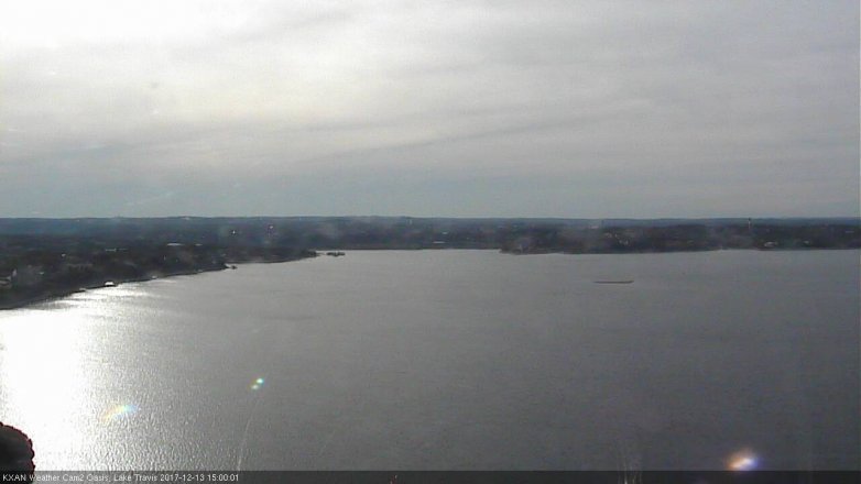 Lake Travis webcam, December 13, 2017 2:10 PM CT