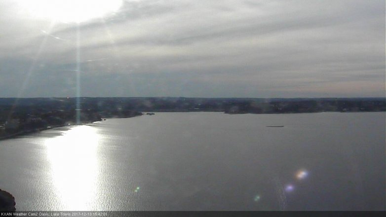 Lake Travis webcam, December 13, 2017 3:00 PM CT