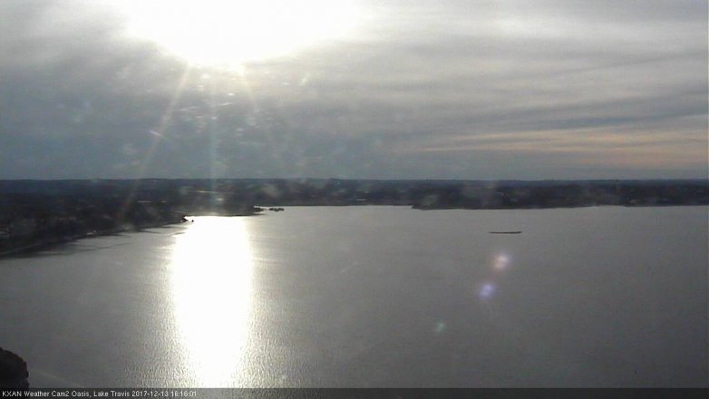 Lake Travis webcam, December 13, 2017 3:20 PM CT