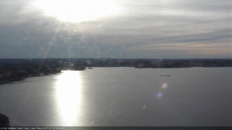 Lake Travis webcam, December 13, 2017 3:35 PM CT