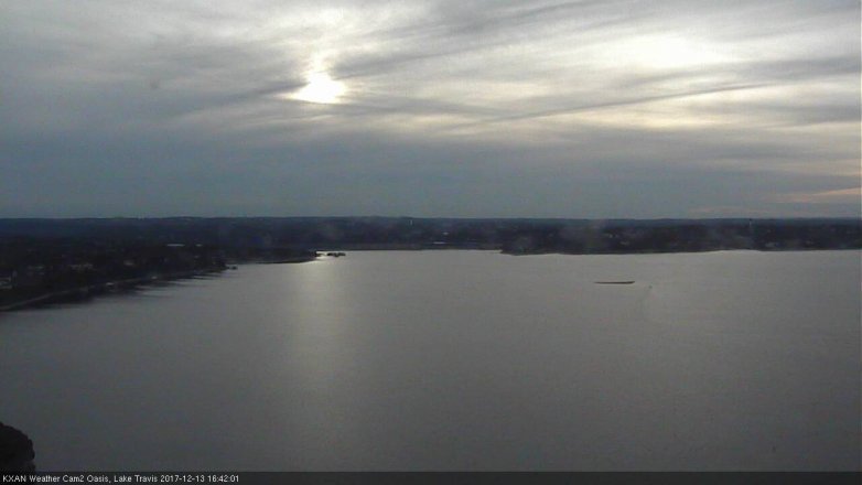 Lake Travis webcam, December 13, 2017 3:50 PM CT