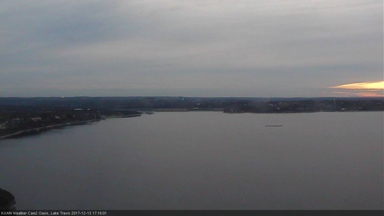 Lake Travis webcam, December 13, 2017 4:20 PM CT