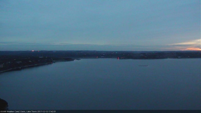 Lake Travis webcam, December 13, 2017 5:00 PM CT