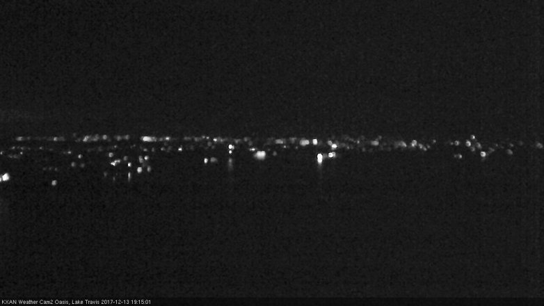Lake Travis webcam, December 13, 2017 6:45 PM CT