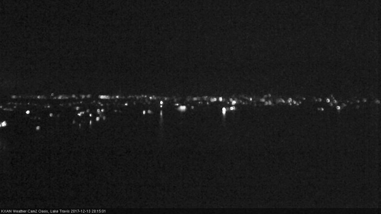 Lake Travis webcam, December 13, 2017 7:30 PM CT