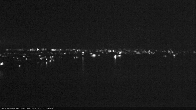 Lake Travis webcam, December 13, 2017 7:50 PM CT