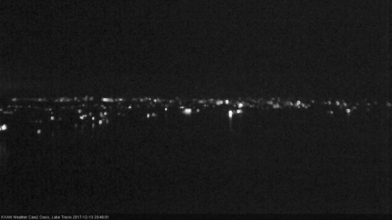 Lake Travis webcam, December 13, 2017 8:00 PM CT