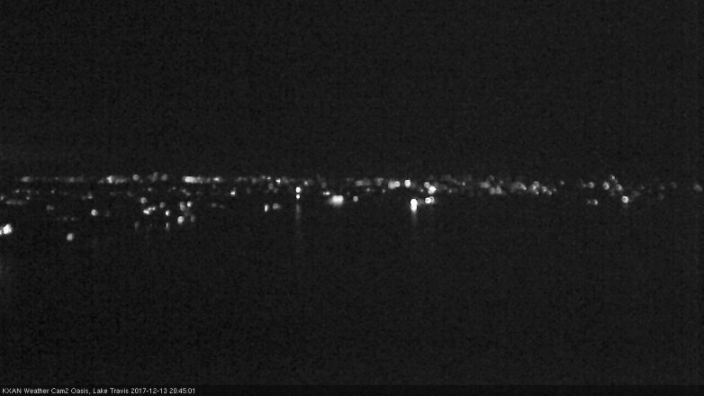Lake Travis webcam, December 13, 2017 8:15 PM CT