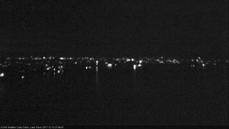 Lake Travis webcam, December 13, 2017 8:55 PM CT