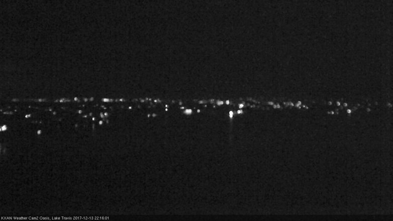 Lake Travis webcam, December 13, 2017 9:20 PM CT