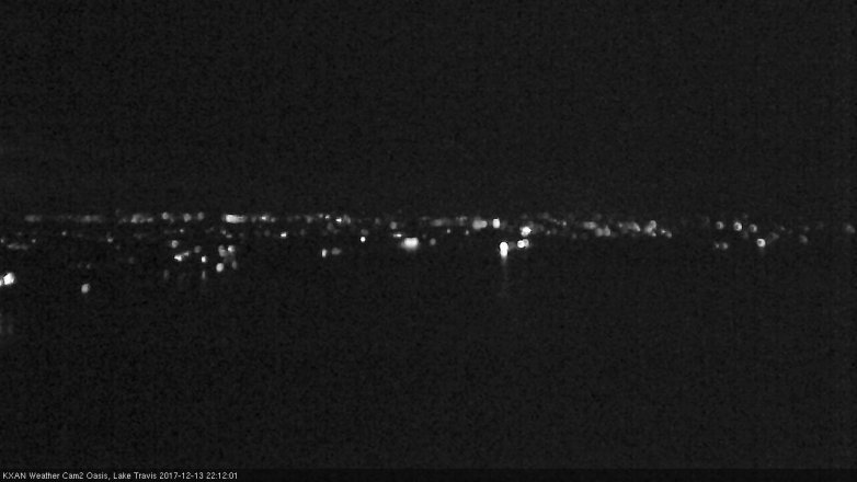 Lake Travis webcam, December 13, 2017 9:35 PM CT