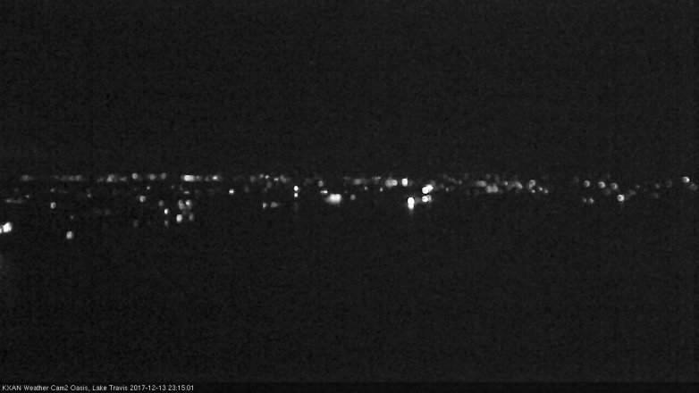 Lake Travis webcam, December 13, 2017 10:20 PM CT