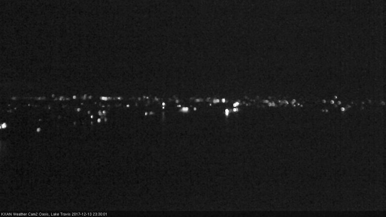 Lake Travis webcam, December 13, 2017 10:45 PM CT