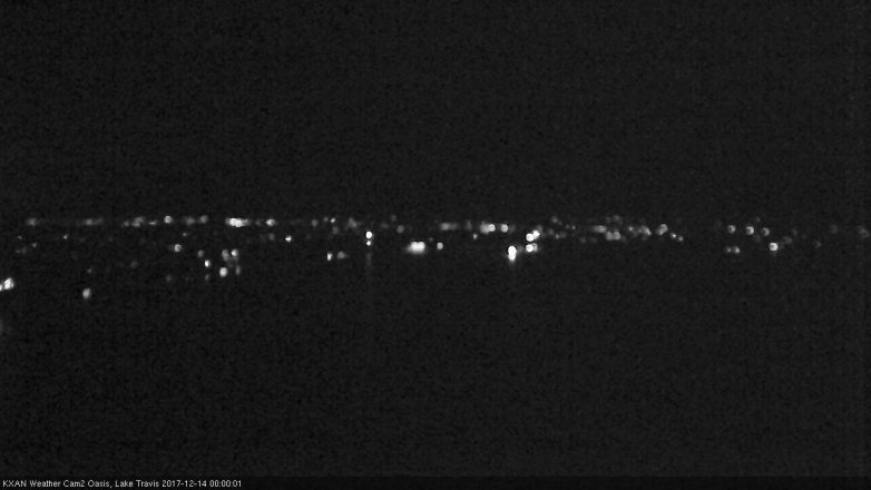 Lake Travis webcam, December 13, 2017 11:05 PM CT