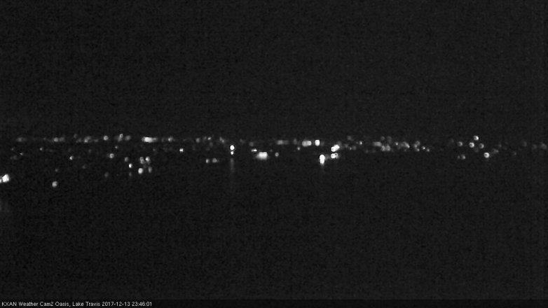 Lake Travis webcam, December 13, 2017 11:15 PM CT