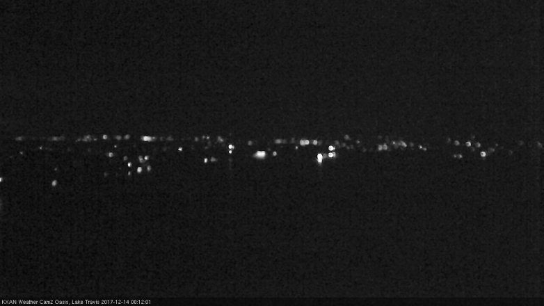 Lake Travis webcam, December 13, 2017 11:25 PM CT