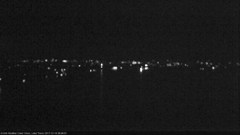 Lake Travis webcam, December 13, 2017 11:55 PM CT